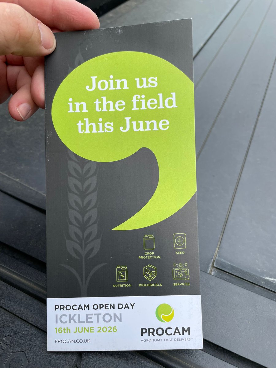 barryjwill's tweet photo. Fancy a day out 16th June? 

I think with current climate taking a look at what varieties are performing in drought is good information to have. 

Alongside the ability to talk to major suppliers and see what nutrition can do for your crops. 

#agronomythatdelivers 

@ProCamUK https://t.co/ZTALLQYXPf