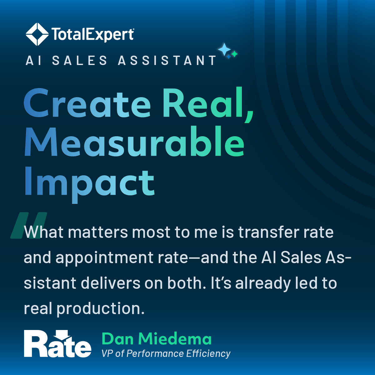 TotalExpertInc's tweet photo. AI isn’t a future “nice to have” in mortgage lending—it’s driving production right now.
AI Sales Assistant helps lenders respond faster, increase transfer rates, and create more qualified borrower conversations at scale.
📈 Faster engagement. More appointments. Real production. https://t.co/cBOmiqfE2X