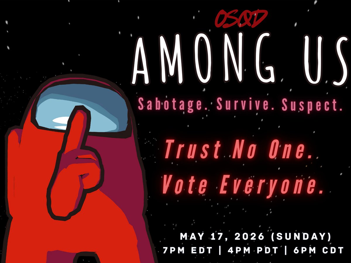 osqdesports's tweet photo. Come meet us and have some laughs while playing some amazing games.
Join our discord:  https://t.co/Vm9pi9c9Rw

Among Us
Date:  May 17th 
Time:  7pm est

JackBox Party
Date:  May 31
Times:  7pm est

Hope to see you and play some games.
#gaming #gamers #gamingcommunity https://t.co/Q3ZedHQanz
