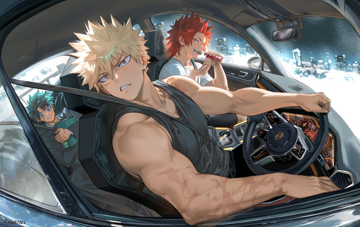 I'm a little late BUT🤲
I wanted to finish it it when the Epilogue came out. Bakugo's car was quite a challenge to draw 🫡. I loved "More" episode. Thanks MHA for these years ☺️