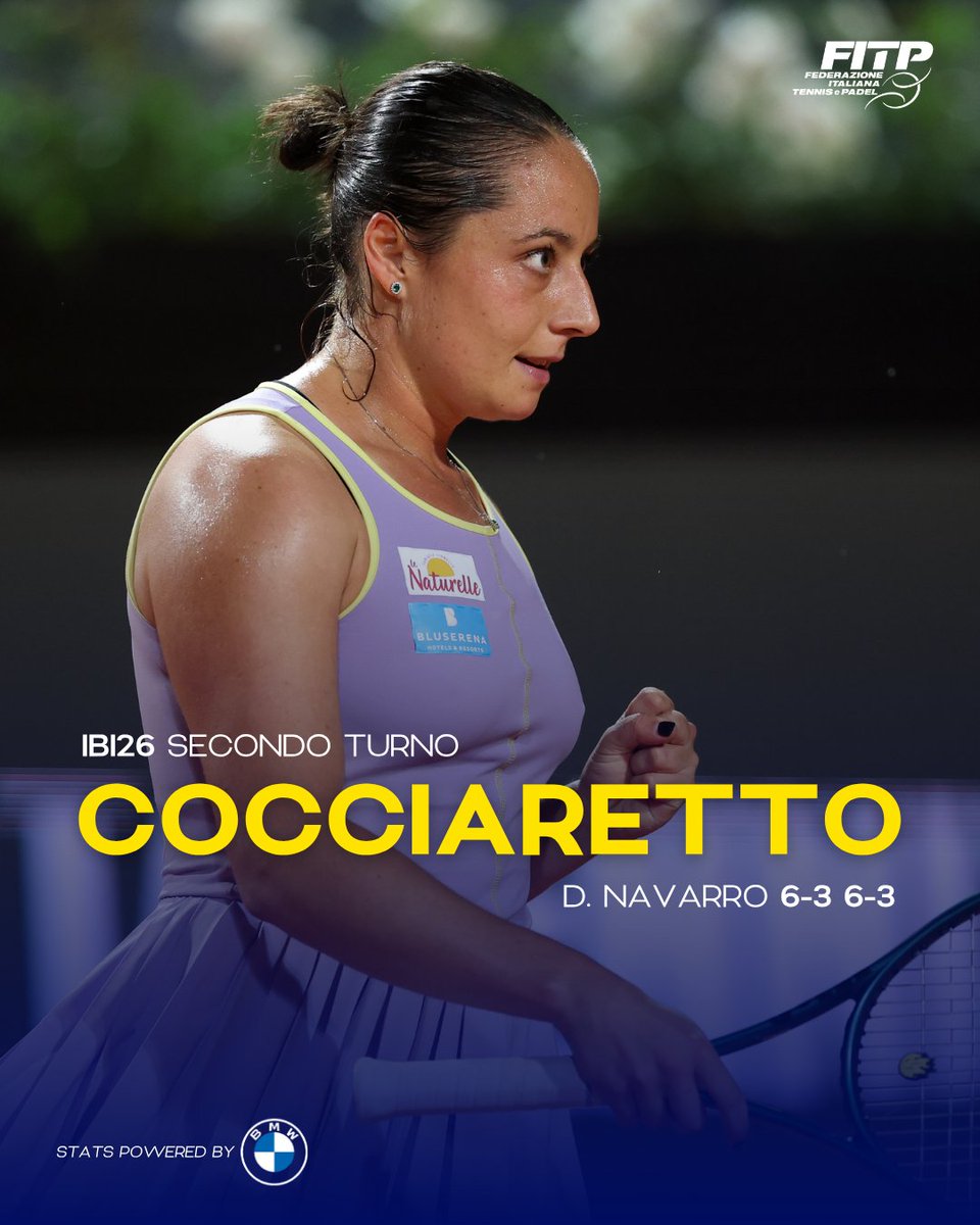 federtennis's tweet photo. 𝑭𝒂𝒗𝒐𝒍𝒐𝒔𝒂 ✨

Cocciaretto avanza al terzo turno degli #IBI26 dove sfiderà Swiatek

@bmwitalia | #IBI26 https://t.co/jXyd9RvHml