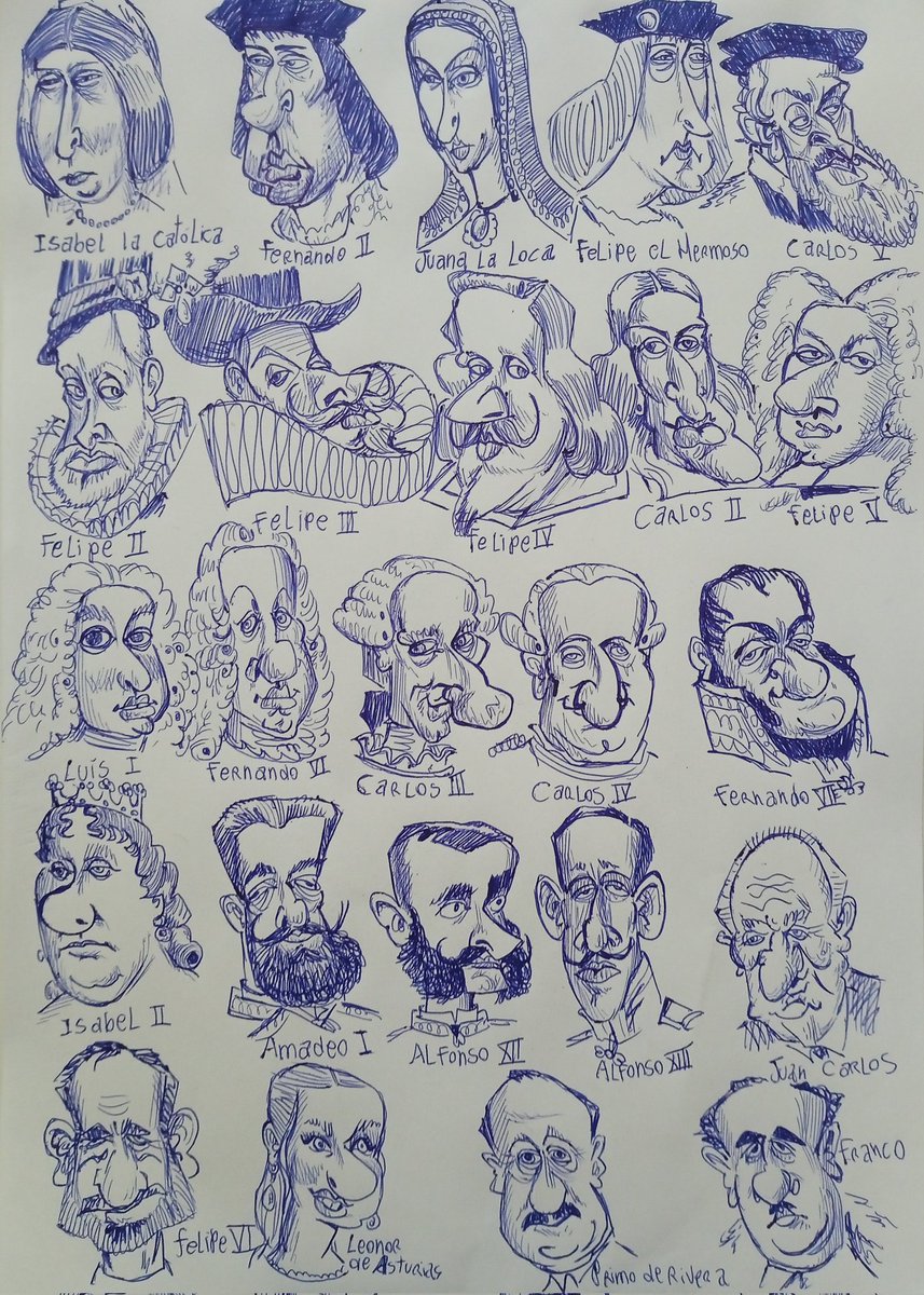 All Kings &amp; Queens of Spain, plus some others cus i had space left
