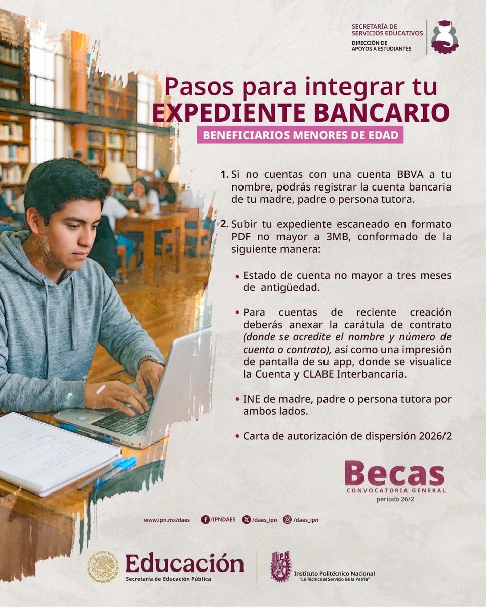 Dirección de Apoyos a Estudiantes IPN tweet media