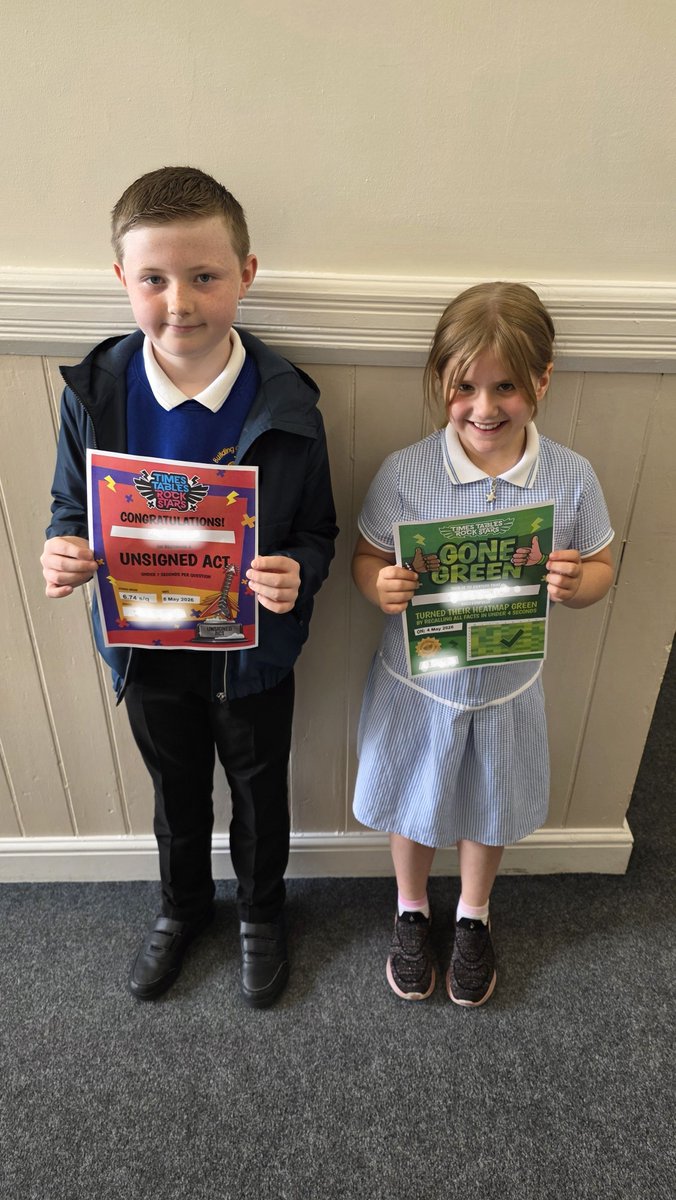 stjosephskly's tweet photo. A pair of Times Table Rockstar superstars ⭐️
Doing your times tables doesn't have to be boring when you play Times Table Rockstars (TTRS) ✖️
A huge congratulations to these two! 👏
#BestDaysOfTheirLives #SJKYewClass #SJKMaths https://t.co/GIvKG1GuF6