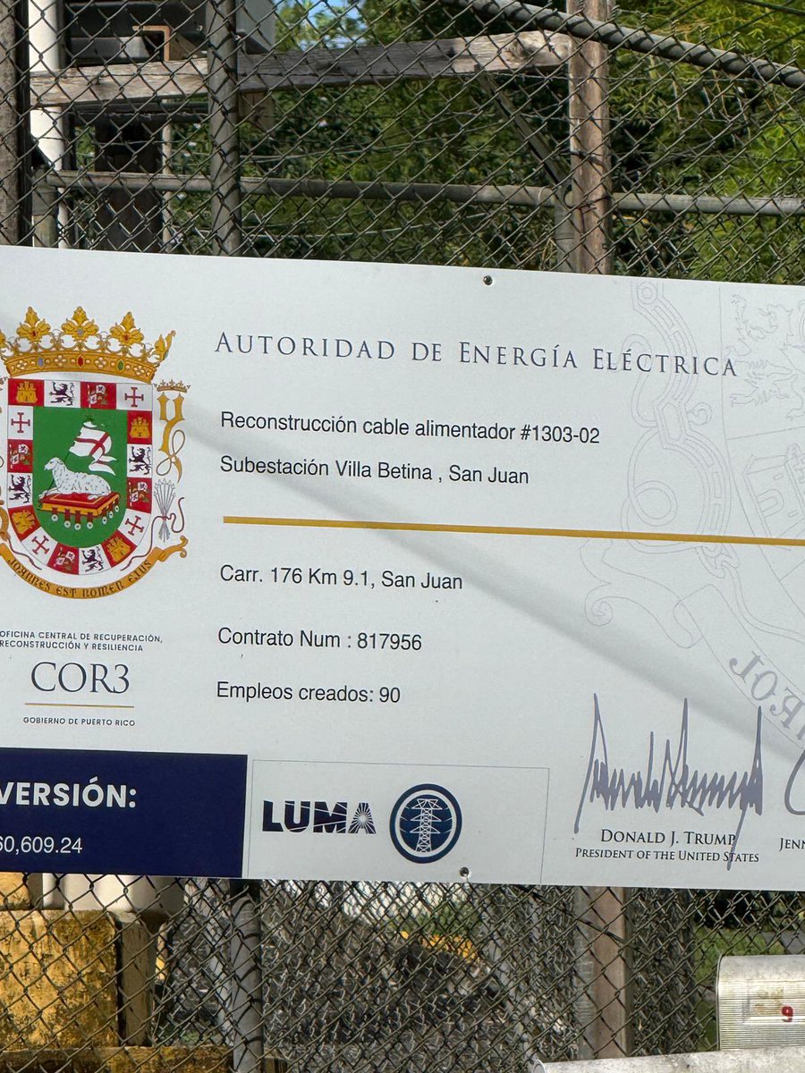 ⚠️🚨 COMUNICADO OFICIAL 🚨⚠️

⚠️🚨 AVISO IMPORTANTE A LAS COMUNIDADES DEL CAMPO DE SAN JUAN 🚨⚠️🔌👷‍♂️👷‍♀️
La Oficina del Representante Jorge “Georgie” Navarro Suárez informa que la subestación 1303, también conocida como Villa Betina, salió de servicio cerca del mediodía de hoy