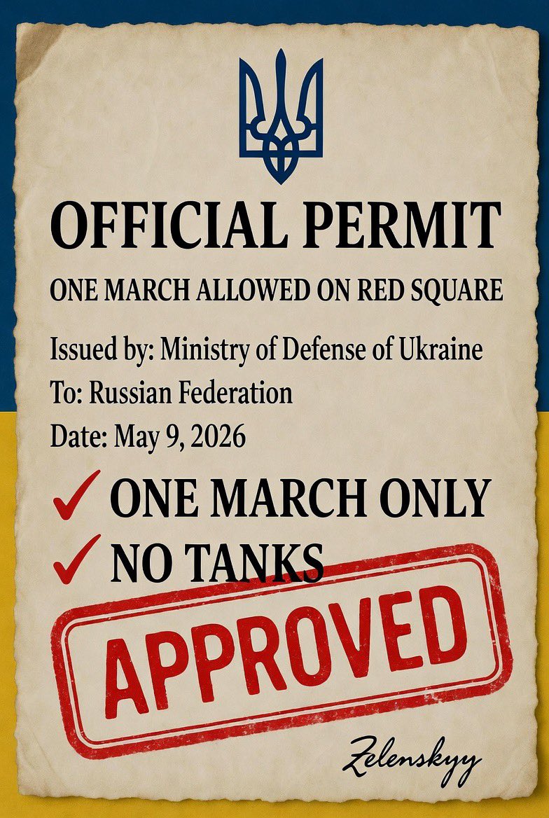 Ukraine has kindly allowed russia to have a little parade on Red Square.