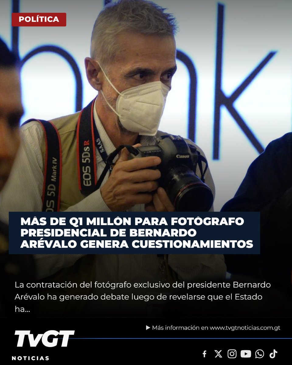 #Gobierno | La contratación del fotógrafo exclusivo del presidente Bernardo Arévalo ha generado cuestionamientos luego de revelarse que el Estado ha destinado más de Q1 millón en pagos por sus servicios entre 2024 y 2026.
f.mtr.cool/uhcsnwzyin