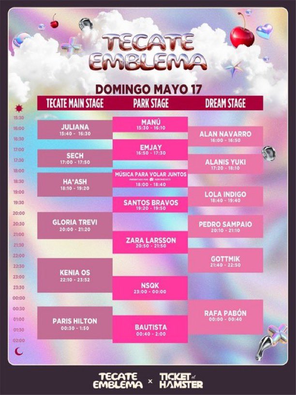Kenia Os se presentará en el “Tecate Main Stage” este próximo Domingo 17 de Mayo en un horario de 10:10 PM - 11:52 PM. 🇲🇽