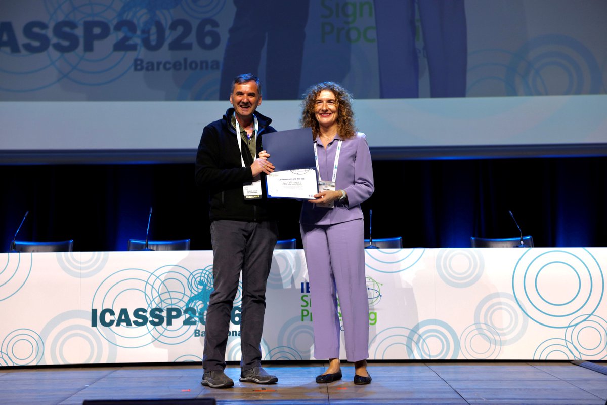 ieeeICASSP's tweet photo. 👏 A special thank you to Conference Chairs Xavier Mestre and Ana Perez Neira, the entire Organizing Committee, Volunteers, and everyone who made ICASSP 2026 possible! https://t.co/ghDfbhNN2e