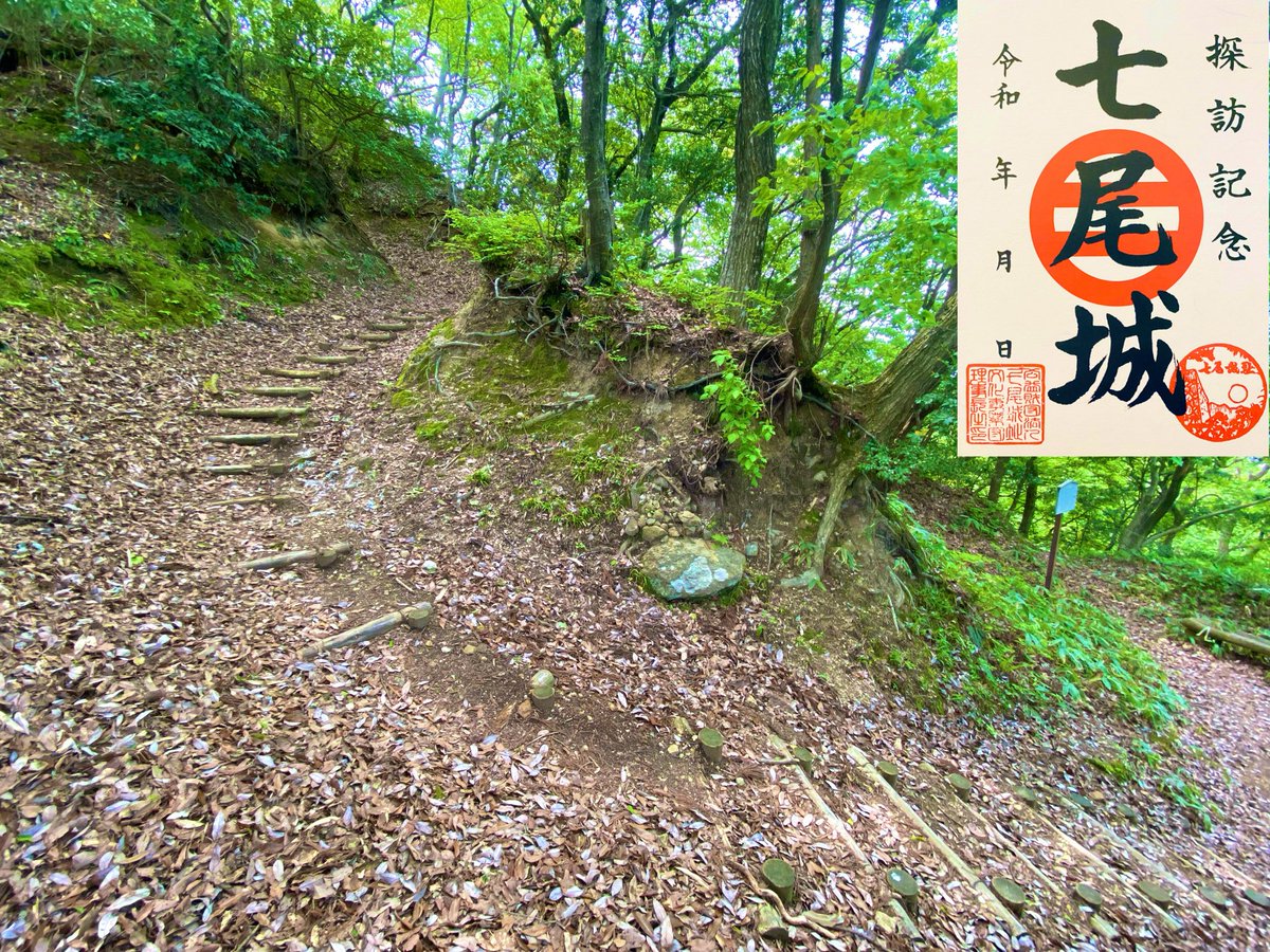 七尾城🏯登城⛰️
日本100名城🇯🇵
「室町幕府三管領家」
畠山氏により築城
天正四年、上杉謙信による能登国への侵攻により包囲され攻防戦が280日程
続き苦戦
やがて謙信に城を落とされる
七尾湾の景色を絶賛し書状に示したと言う。
本丸や二ノ丸の野面積みが素晴らしい🥴

#七尾城　#七尾市　#御城印
