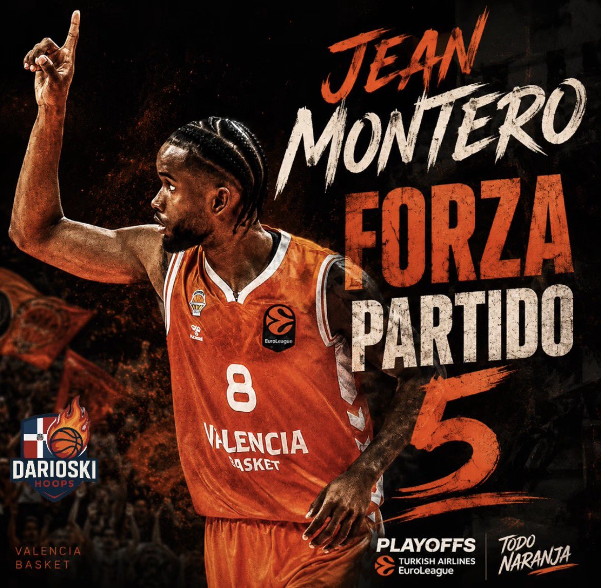 DarioskiC's tweet photo. Jean montero y Valencia Basket forman partido 5 en playoffs.

Montero:
29 puntos
7 rebotes
7 asistencias 

El problema no quiere dar por terminada la temporada 😈🇩🇴🔥, con 22 encestó 29 en Euroliga https://t.co/83mhnaZ79f