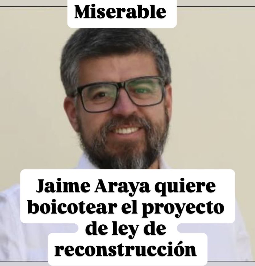 <a href="/jaimearaya/">DiputadoJaimeAraya</a> eres despreciable!!!