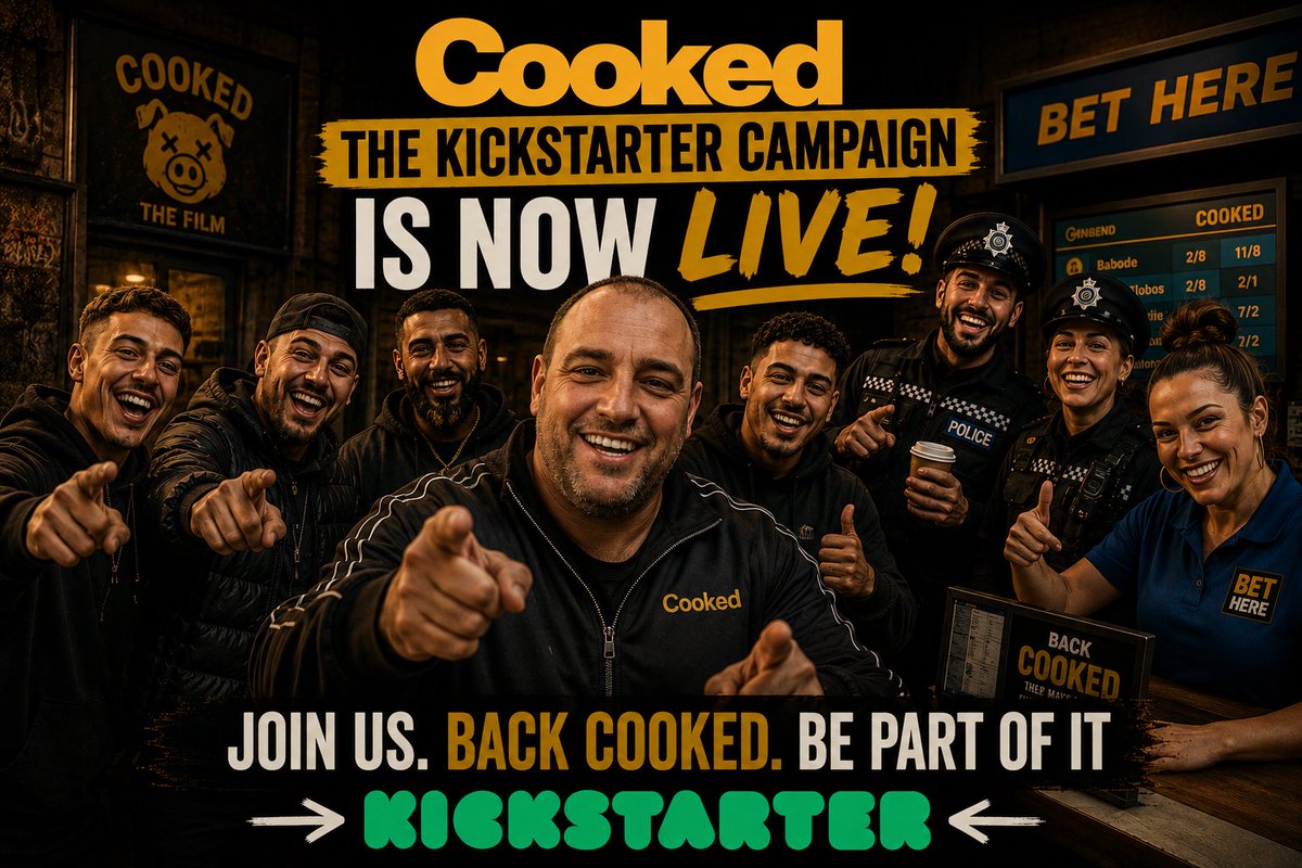 GrappleAppGame's tweet photo. The ‘Cooked’ Kickstarter is now live! https://t.co/6Q9nGKiv53

Get involved for some great little rewards, and be part of a bold new film/TV franchise! 😁 https://t.co/qOqW1QlnCv