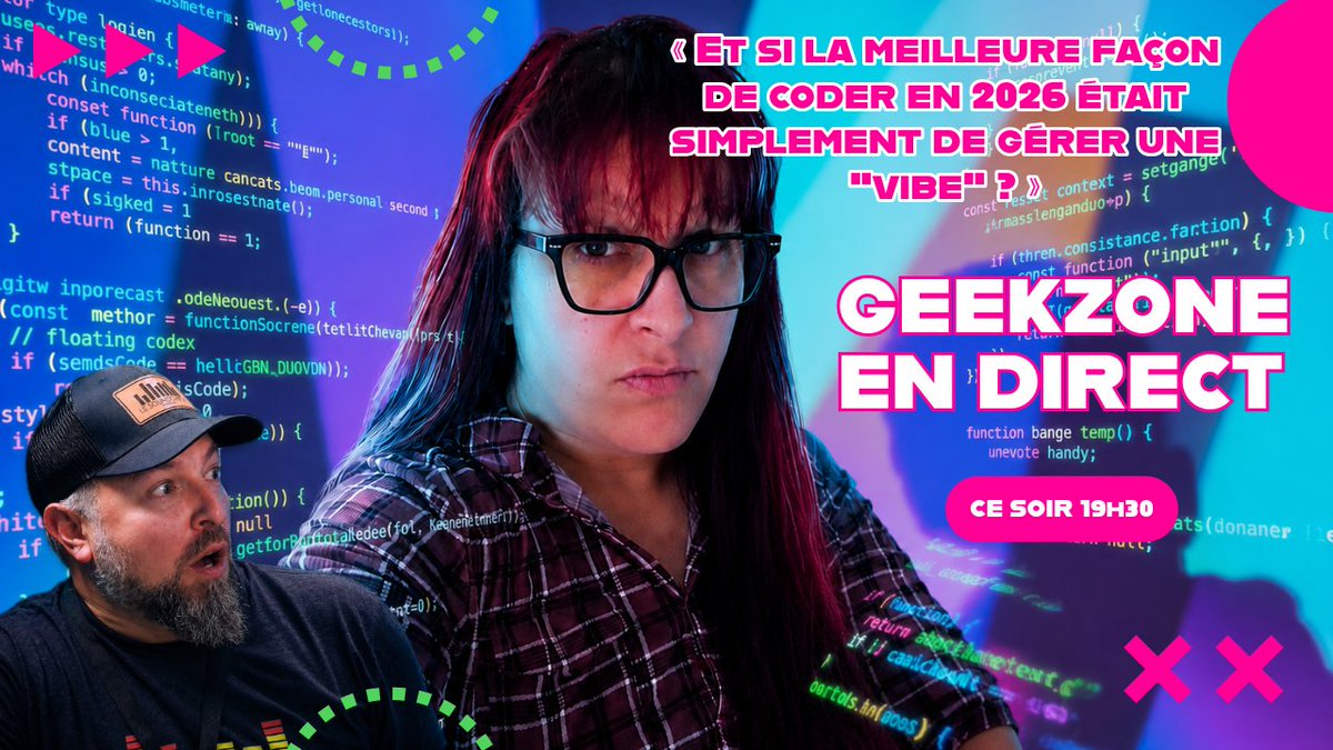 GeekZoneQC's tweet photo. 🚀 Au programme : GameStop veut racheter eBay, Google lance l'agent "Remy", et GPT-5.5 débarque déjà ! On décrypte aussi le "Vibe Coding" et la faille "Copy Fail" qui secoue Linux. Ne manquez pas l'épisode du 8 mai ! #Tech #IA #GeekZone https://t.co/ToiJ4oW0le https://t.co/ReKK1yXGci