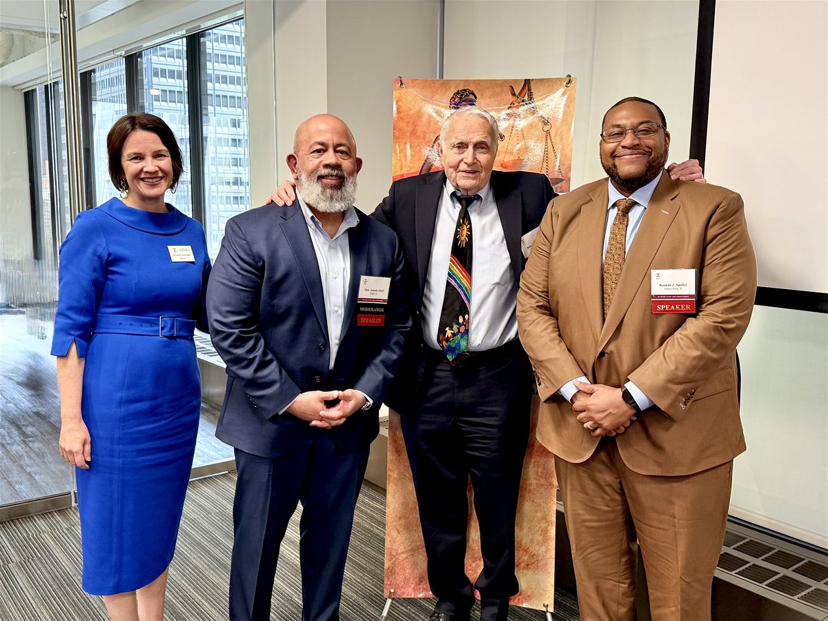 ISBAlawyer's tweet photo. Hon. Junaid Afeef, Hon. Bridget C. Duignan, ISBA President, &amp; Keenan J. Saulter, Saulter Law P.C., present “Defending the Rule of Law: Roles of Judges, Lawyers &amp; Bar Associations.”

#DefendingDemocracy #ISBA #RuleOfLaw #CLE https://t.co/2GdiDDEdke