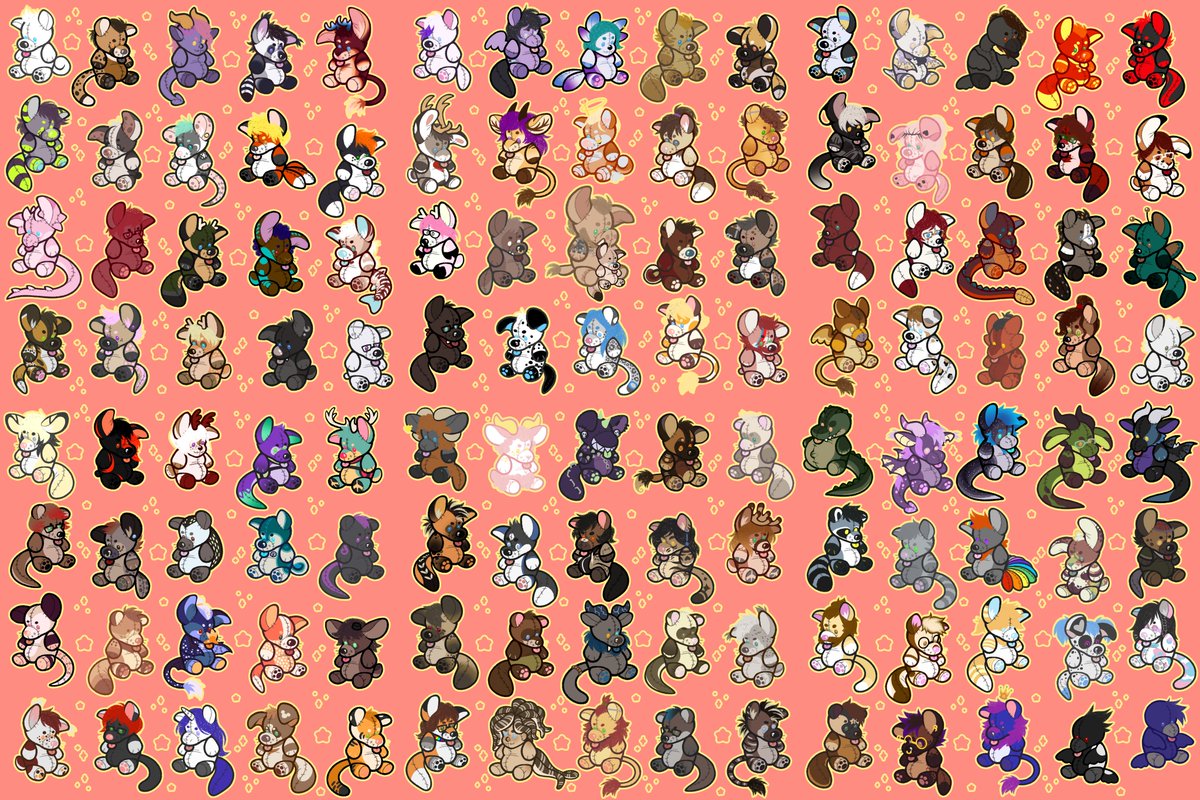 cryenart's tweet photo. 120 plushies finished~! https://t.co/BHvauZtSct