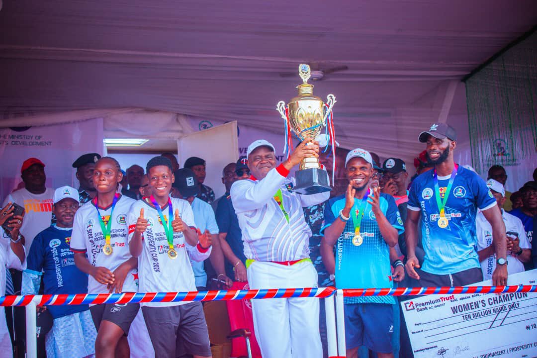 govdouyediri's tweet photo. 2026 Prosperity Cup: Congratulations Okoroma FC, Active Ladies

It was an exciting grassroots football cracker this evening in the final of the male version of the 2026 Prosperity Football Cup at the Samson Siasia Sports Complex, Ovom, Yenagoa with Okoroma United FC of Nembe LGA emerging as the new champion.

Alongside my Deputy, His Excellency, Dr. Peter Akpe, other distinguished guests and football lovers, we were entertained to a good football artistry by the two teams- Okoroma United of Okoroma from Nembe Local Government Area and Akinima/Biogbo of Ogboloma, Yenagoa Local Government Area.

I am also glad with the report that the final of the female version was interesting with the Active Ladies of Agudama, defeating the Afini Ladies of Amarata.

Again, let me appreciate the organisers for the sustenance of the competition and all our corporate sponsors for their contribution to the socio-economic development of the state parties, the youth.

Thank you to our lead sponsor, Dr. Emmanuel Efe Emefienim, the Managing Director/CEO, Premium Trust Bank for your continued partnership.

Let me equally acknowledge the partnership between the organisers and FC Barcelona of Spain, in the development of talents from this competition. 

While I congratulate the 227 participating male teams and the 21 female teams in the tournament, our Government of Assured Prosperity will continue to use sporting activities to drive youth development.