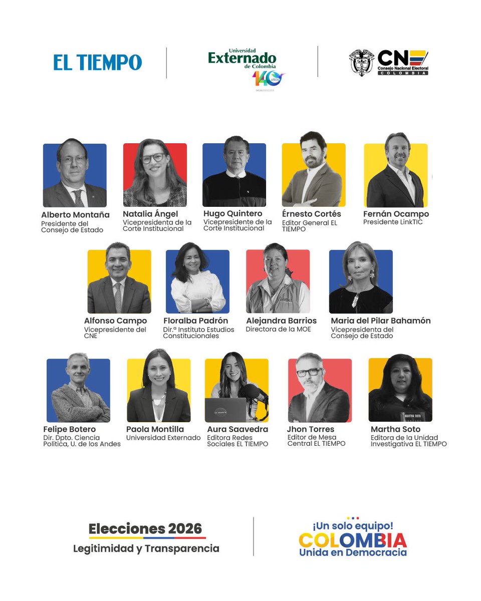 Alonso03D's tweet photo. Qué bueno ver espacios que abren la conversación sobre elecciones, transparencia y participación. 🗳️

Nos vemos este 12 de mayo será el foro “La democracia también se construye conversando” junto a El Tiempo. https://t.co/iUThhgN9UU
