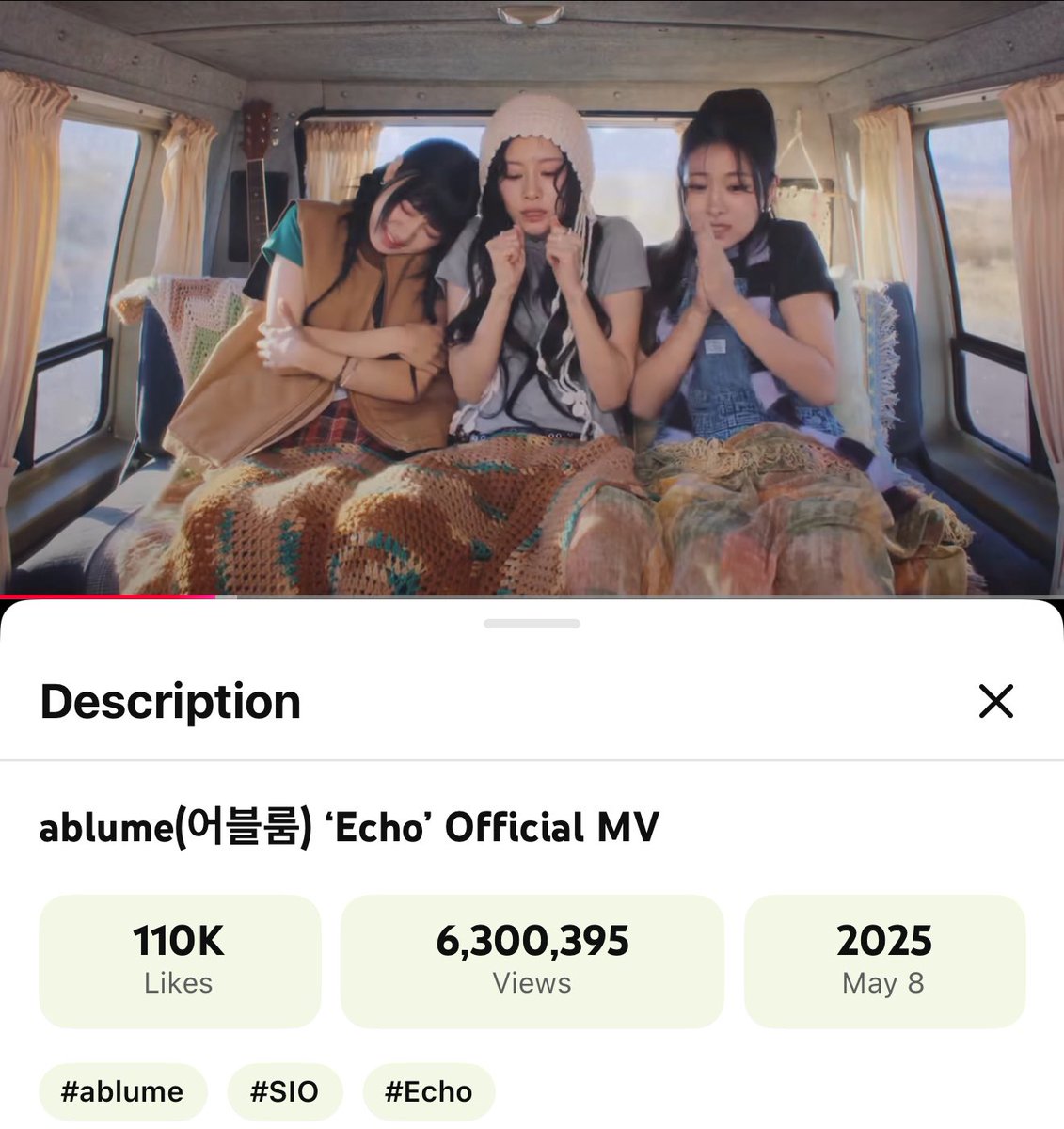 e74975621's tweet photo. Echo has reached 6.3 million views on YouTube!

#happy_anniversary_ablume
#영원히_피어나는_어블룸
#we_bloom_with_ablume
#ablume https://t.co/xKJTWlim4U