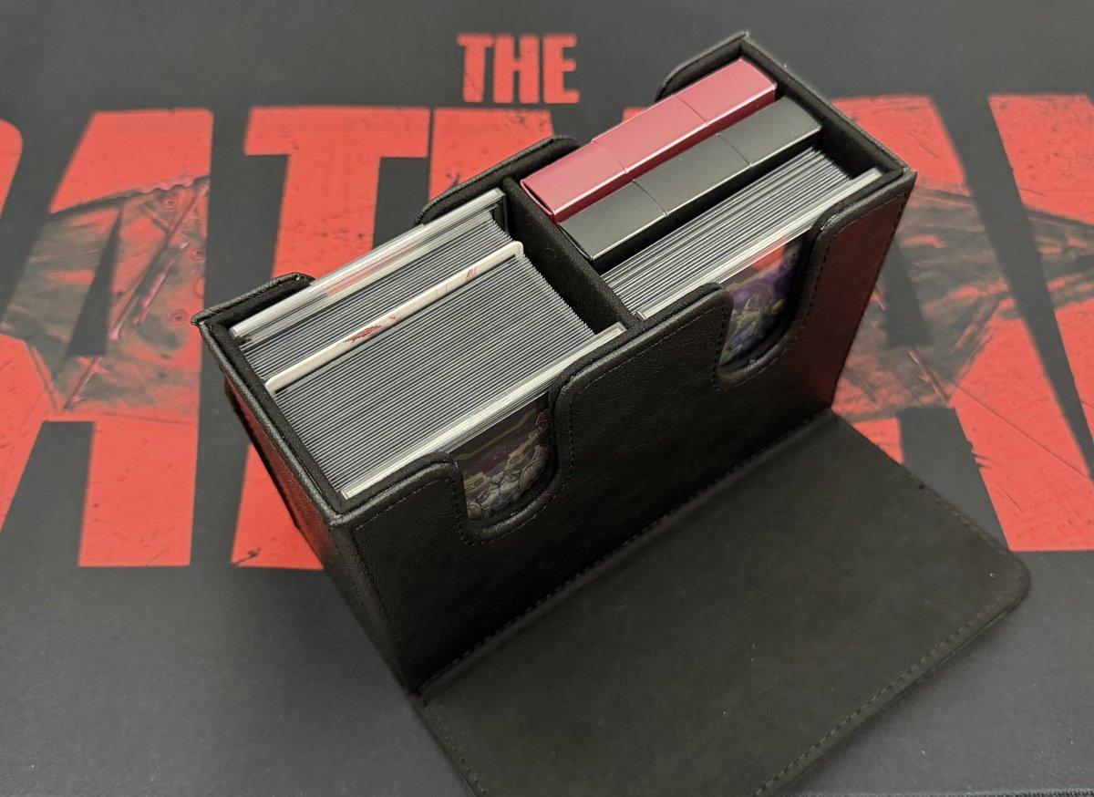 Black leather deck box