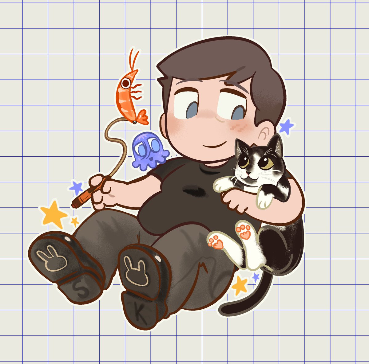 lee_ssed's tweet photo. IM SO HAPPY WITH THE COMM I GOT FROM @Krkezitopedazit 
i asked them to draw lee and my cat 🥹🥹 https://t.co/IVIalaRUsS