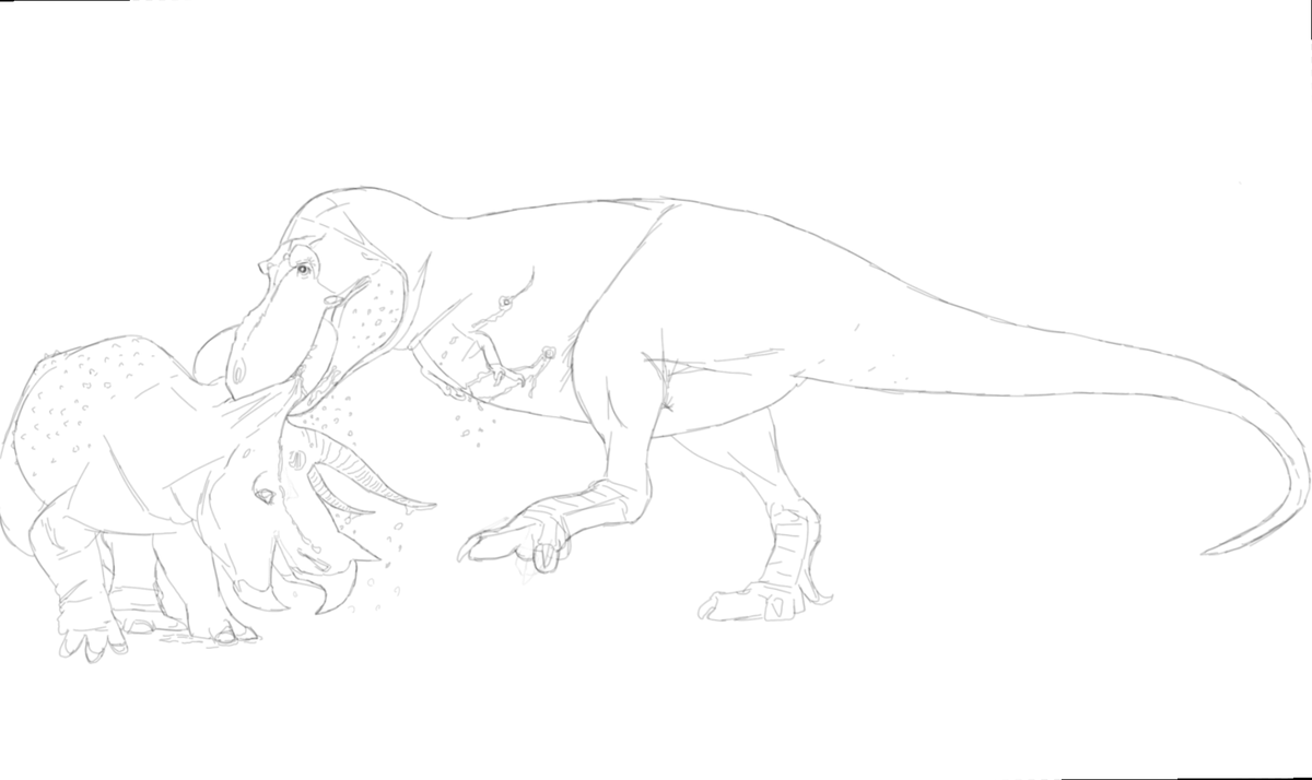 junius_anax's tweet photo. #Tyrannosaurus #Rex #Trex #Triceratops #dinosaurs #HellCreek #Paleoart Two titans of the Maastrichtian fight https://t.co/lnpaMIuvPV