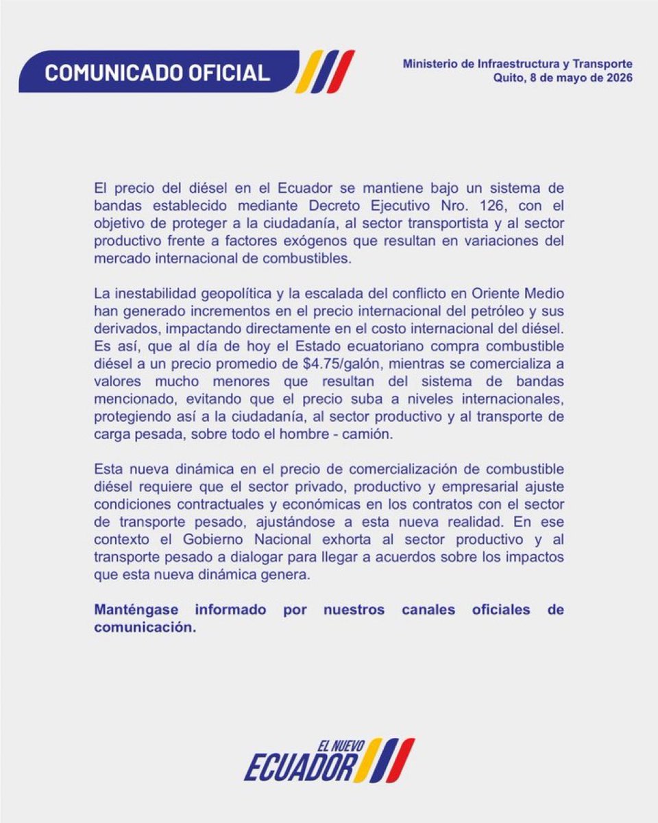 ‼️En otras palabras: prepárense para el incremento del precio del diésel, pero la culpa caerá en los sectores productivos y en los gremios del transporte‼️Nunca asumen su responsabilidad y menos aún sus promesas de campaña electoral. ¿Ya parece una patología o el modo de no decir