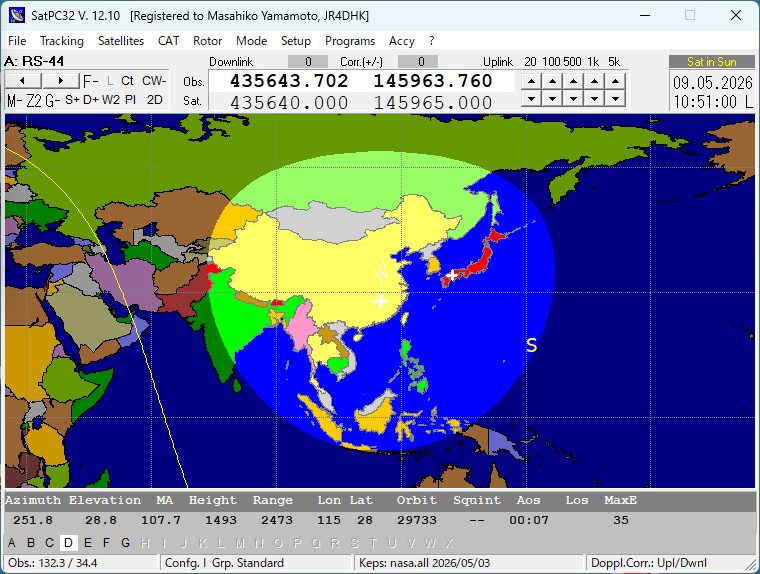jr4dhk's tweet photo. CQ FT4 via Satelllite!
#FT4 #Satellite https://t.co/wEJCZ2aSNm