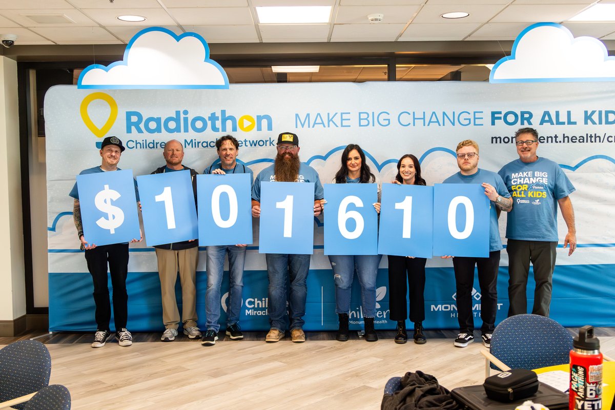 HomeSliceGroup's tweet photo. Because of your incredible generosity during the Children's Miracle Network Mediathon, we raised $101,610 for children in need!  💙💛
-
#childrensmiraclenetwork #CMN #homeslice #southdakota #rapidcity #mediathon https://t.co/K5zOUh0RhR