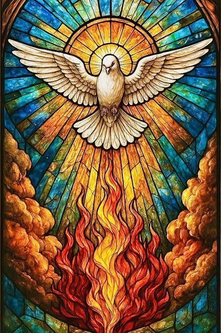 Holy Spirit  
Already the winds rush, the tongues of fire rise, and gifts of spirit awaken...