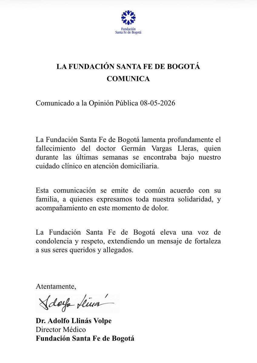 Fundación Santa Fe de Bogotá tweet media