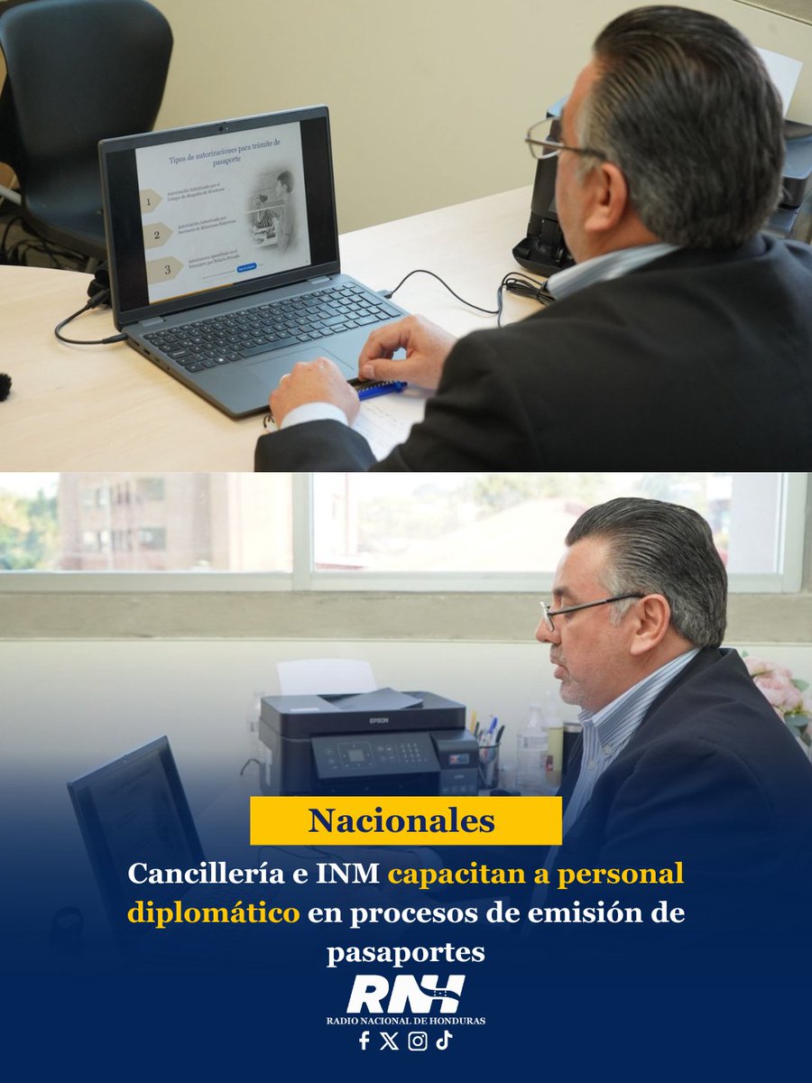 RTNH_Oficial's tweet photo. 🔵🛂 Funcionarios del servicio exterior participaron en una capacitación técnica impartida por el Instituto Nacional de Migración, para fortalecer la gestión y seguridad en la emisión de pasaportes. 🇭🇳

#RTN #Honduras #Pasaportes https://t.co/AXhMGS1owe