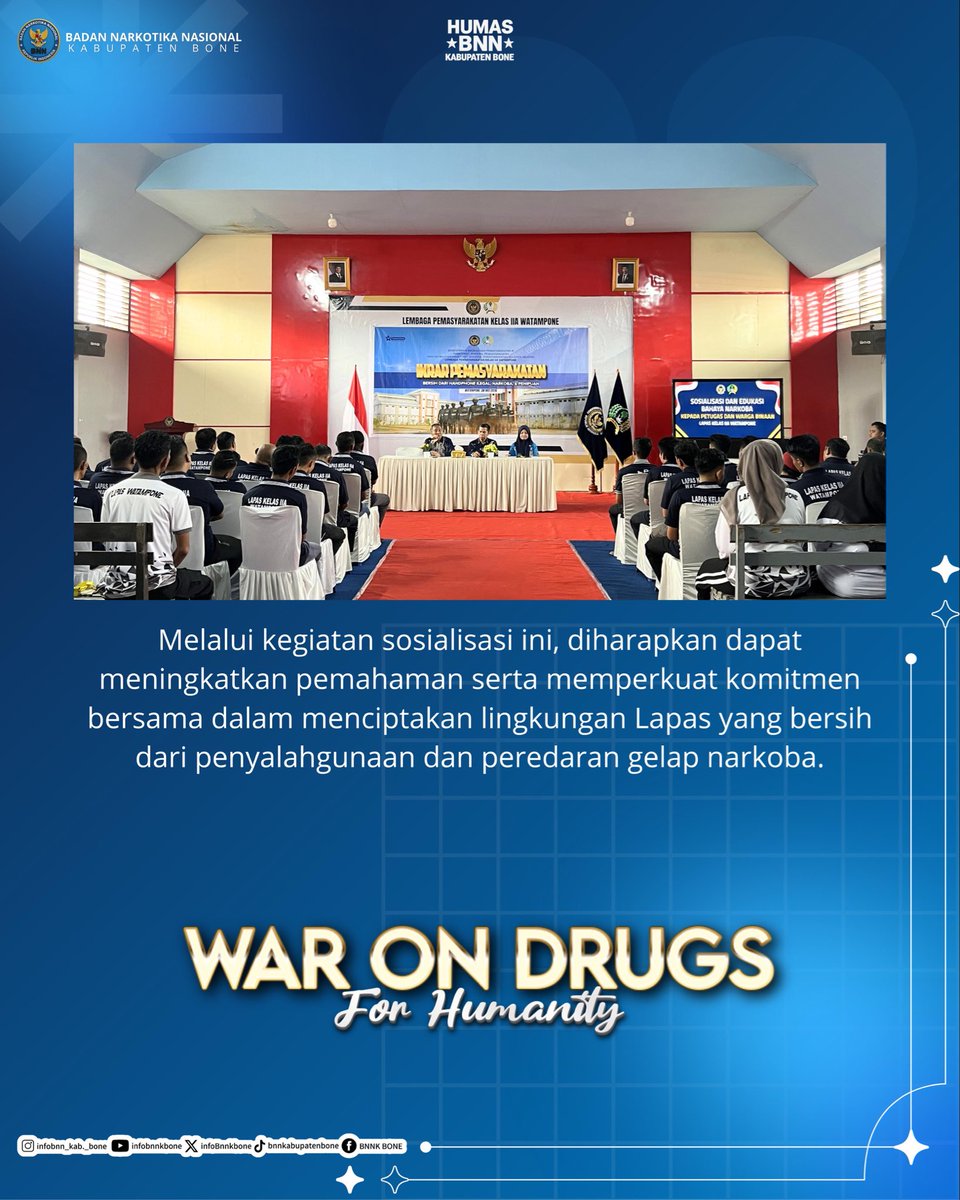 infoBnnkbone's tweet photo. Tidak Ada Ruang bagi Narkoba! Kepala BNNK Bone Perkuat Edukasi P4GN di Lapas Watampone https://t.co/pQn7DvrPda