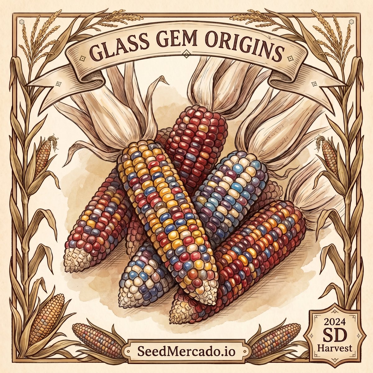seedmercado's tweet photo. Listing 3 is live on https://t.co/e4x8XrBAPY 🌻

Heirloom Glass Gem Rainbow Popcorn. 10 packs, free, you cover shipping.

First 10 claimers also auto-mint a Glass Gem Origins NFT (10-cap forever, ERC-721 on Base) as your on-chain provenance cert. https://t.co/vihBE5XH66