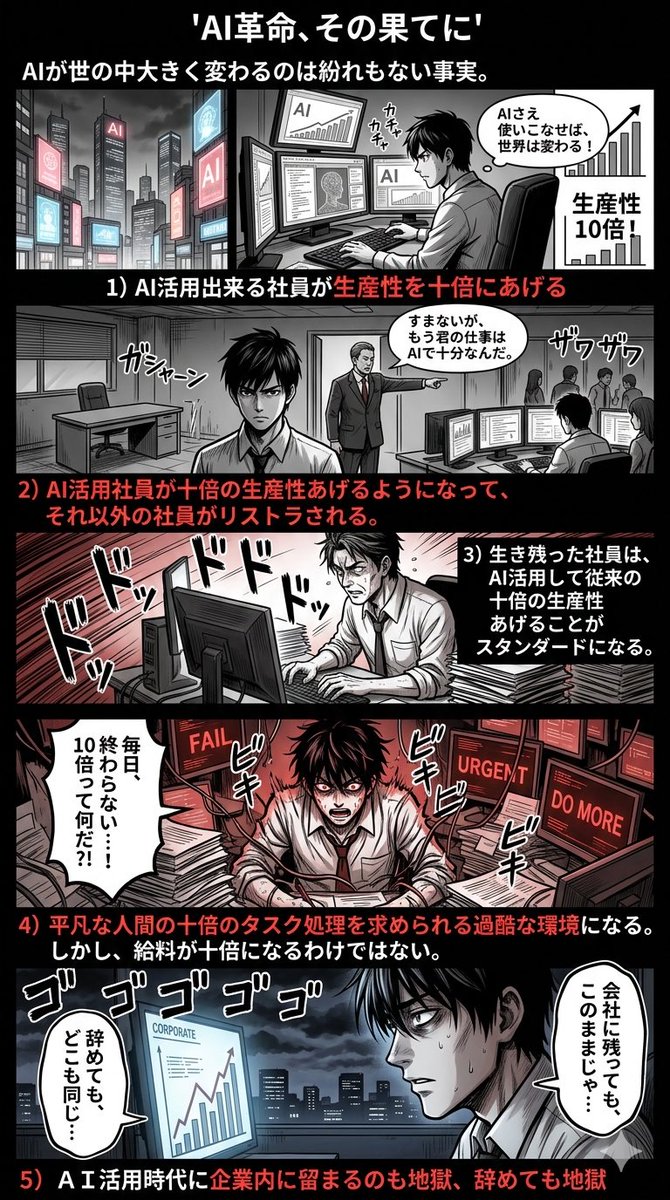 3X_ETF's tweet photo. AI革命が労働者を襲う、残酷な真実 https://t.co/ZyzoJsTPUt