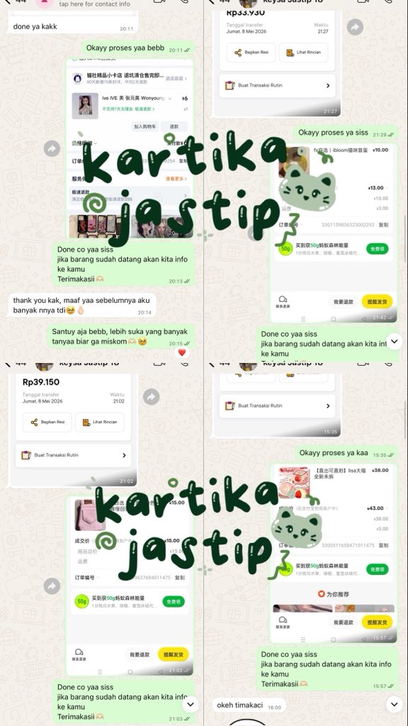 kartika jastip | OPEN CO WEB CH NO FEE NO TAX tweet media