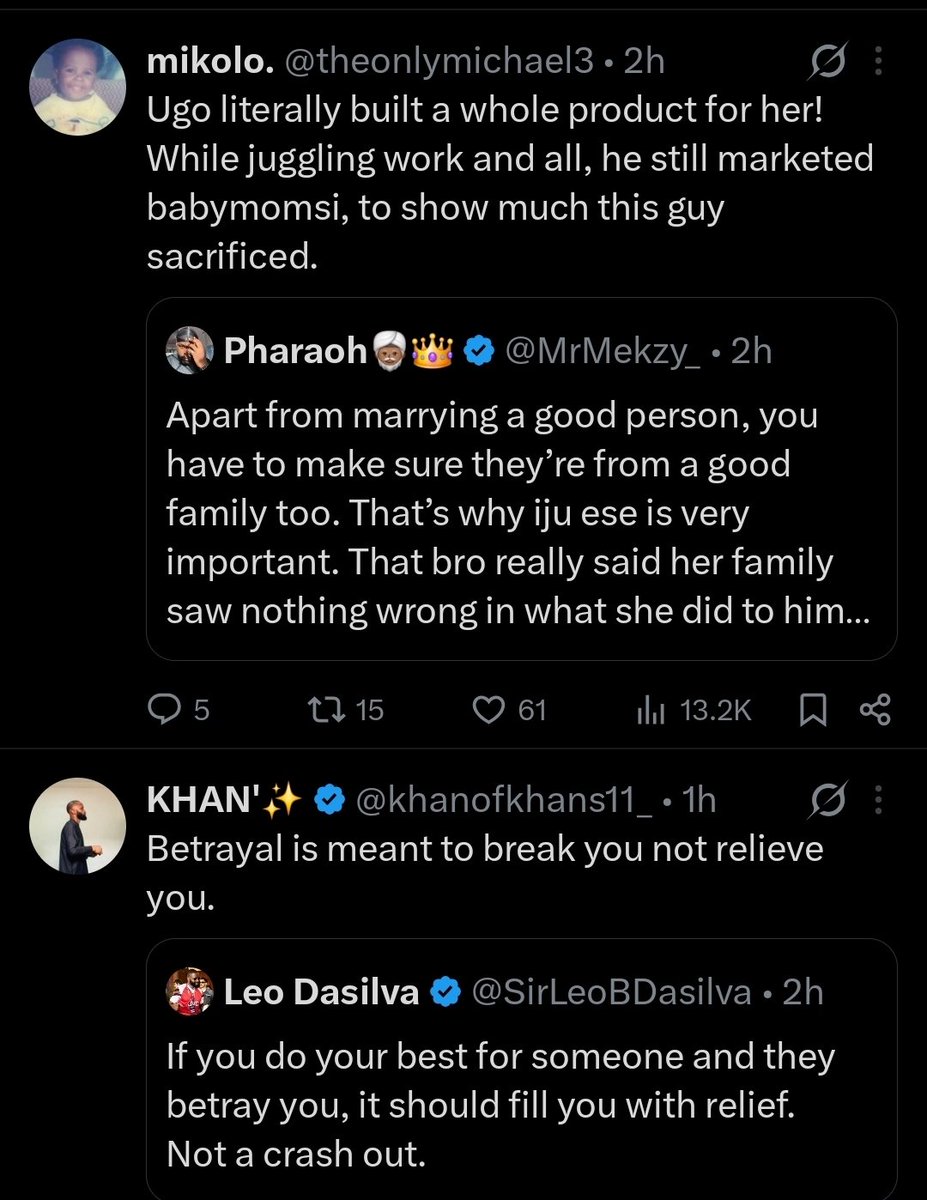 Its very easy to sway 9ja timeline. Its a mess. The whole region is talking about relationship because one guys wife cheated on him.