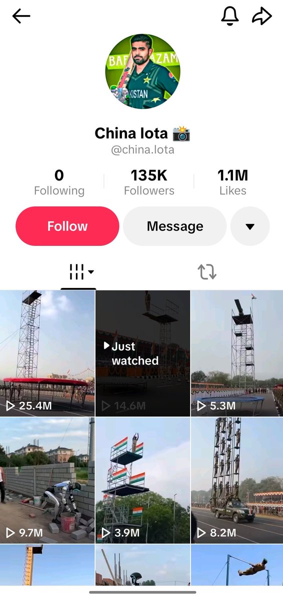 kabillda's tweet photo. All of the AI generated videos of the Indian army come from these paki &amp; chin tiktok accounts.
   
                    They have a dedicated channel for this , 180k subscribe and active views ,what is even the point of this paki inbreads https://t.co/6UbIpVzw8y