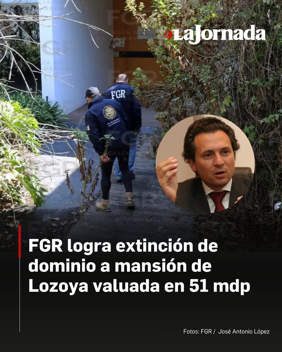 lajornadaonline's tweet photo. Luego de un litigio de casi cinco años la Fiscalía General de la República logró que de manera definitiva un tribunal colegiado dictara que la residencia valuada en más de 51 millones de pesos pasara a favor del estado y con ello Emilio Lozoya Austin, ex director de Petróleos Mexicanos, perdiera en definitiva esa propiedad.

Lee la nota: https://t.co/dGsaP8w3m8