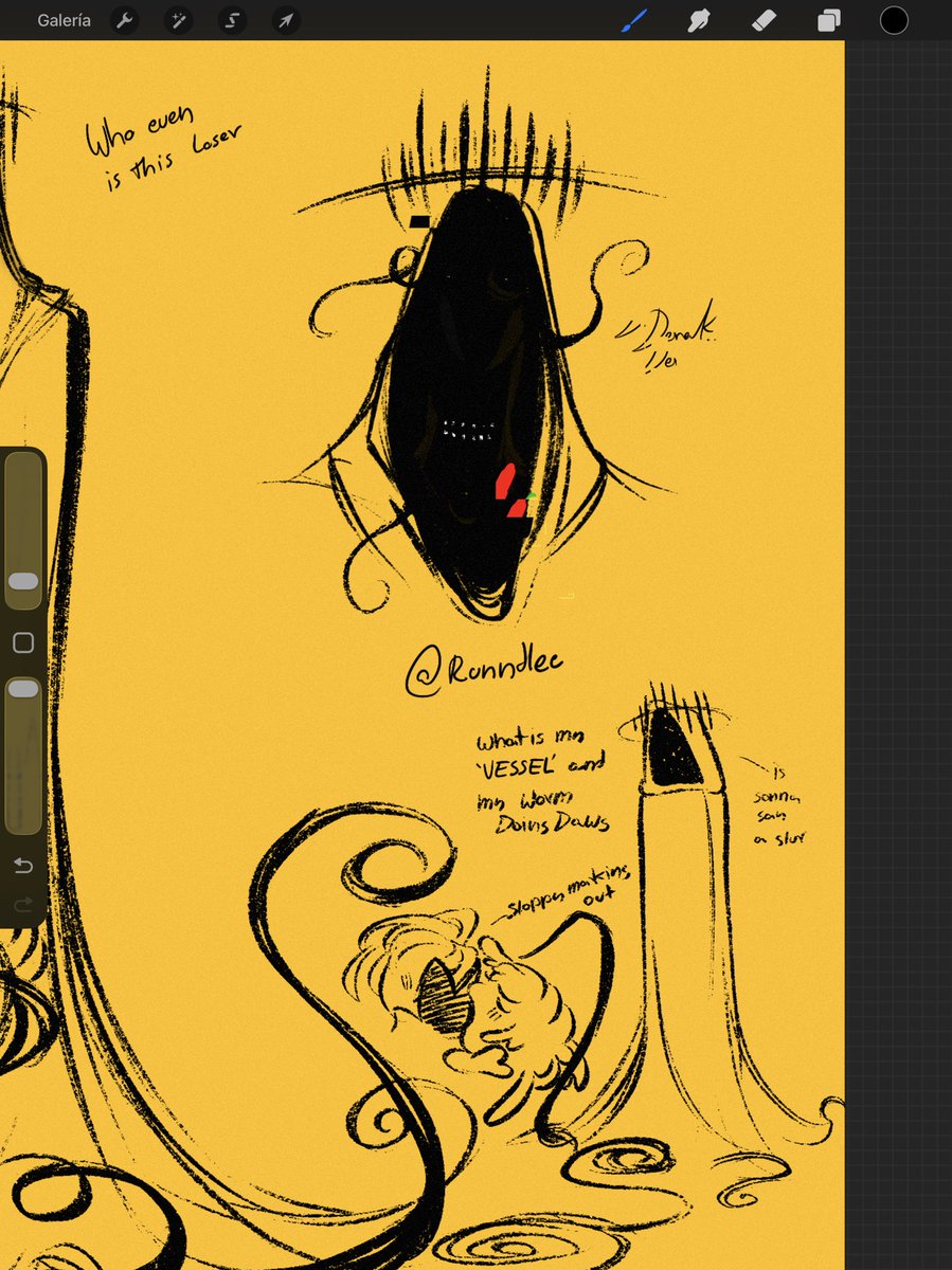 RUNNDLEE's tweet photo. Who even invited this loser bruh #Thekinginyellow #slimeknight #averythemayo #D3rlord3 #yellowknight whatever heres my King in Yellow design https://t.co/LU9HshpwhJ