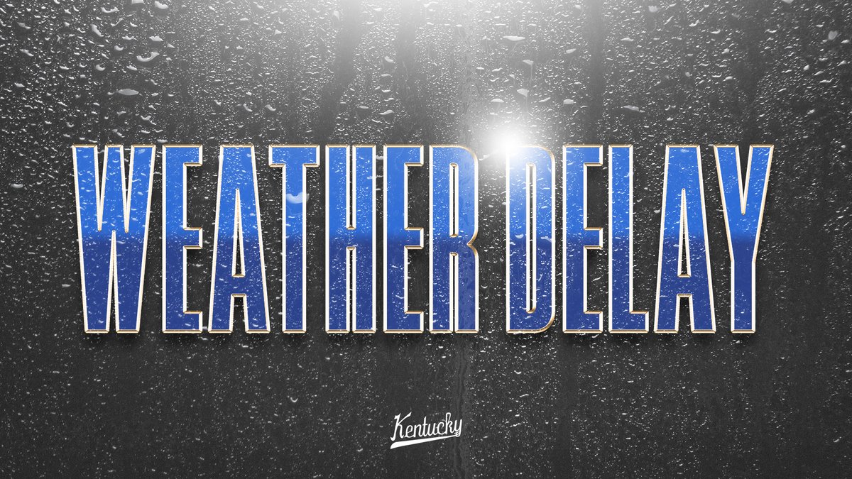 UKBaseball's tweet photo. Tonight's game will not begin on time and further updates will be provided as they become available. https://t.co/rnXiSdqb1U