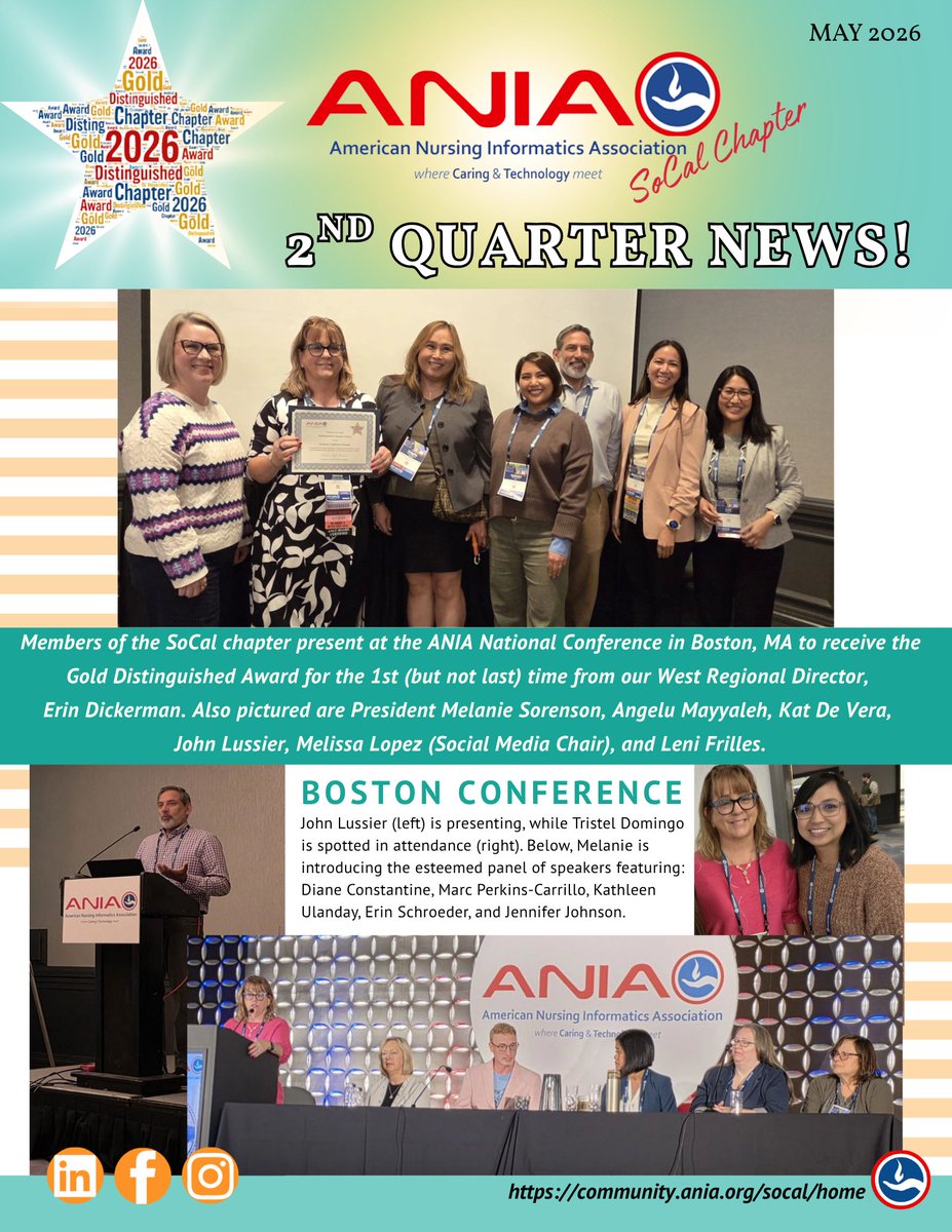 AniaSocal's tweet photo. 🥳Happy Friday! ANIA SoCal presents the ✌Q2 Newsletter, dropping hotter than the tea in your TEAMS group chat. 

We are honored to feature John Lussier as our member highlight and privileged to have Soliel Flores as our upcoming Lunch &amp; Learn speaker. https://t.co/IkqRsBmIbN