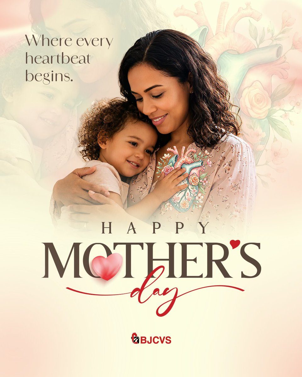 bjcvs's tweet photo. To science, a vital muscle. To us, the origin of everything.

Happy Mother’s Day to those who dedicate every beat of their heart to watching a child flourish.

#MothersDay #BJCVS #MothersHeart #Life #UnconditionalLove #HeartHealth #Tribute https://t.co/CItYCxS657