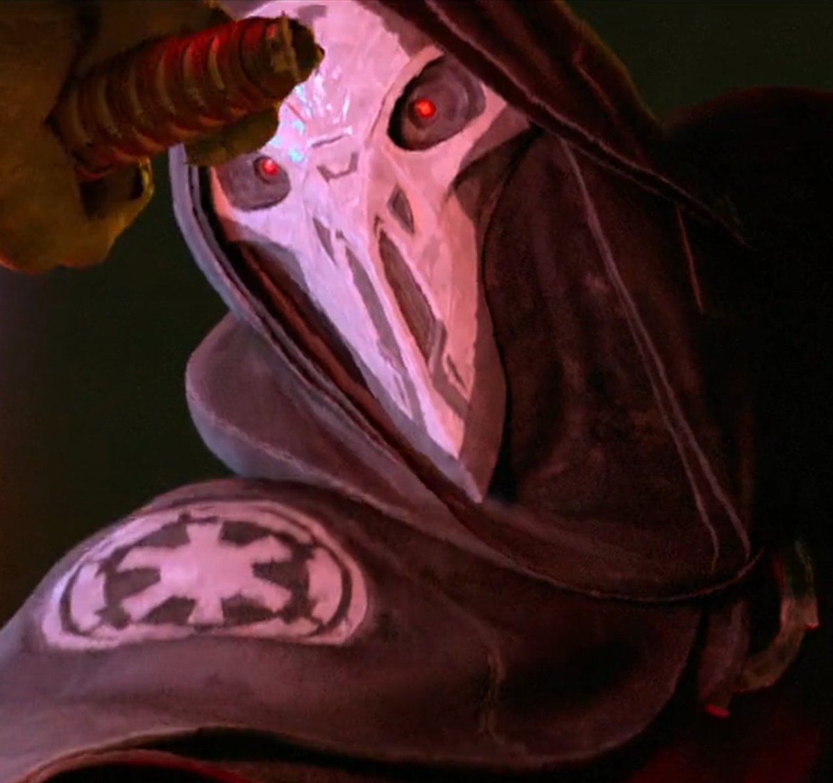 DanGrievous's tweet photo. Dude! I'm with you the whole way, Matty! 
Until Lucasfilm officially proves us wrong! 
The Crow's "eyes" look Skakoan to me! 

#MaulShadowLord #EleventhBrother https://t.co/lh0tQLlTLT