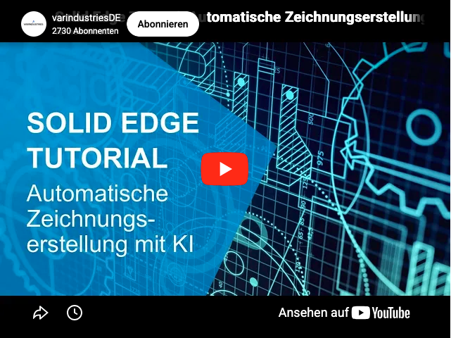 CADdeNewsletter's tweet photo. https://t.co/fUUea4fUq2 VARINDUSTRIES SolidEdge:Designcenter Solid Edge Automatische Zeichnungserstellung mit KI #solidedge #CAD #KI #3D https://t.co/pfOeDOYzjs