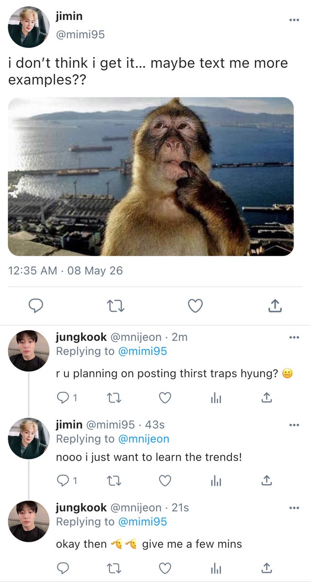 smilefics's tweet photo. jikook one tweet au 

where the real trap is the one jimin laid out for jungkook ! https://t.co/ZWMklG8dI3