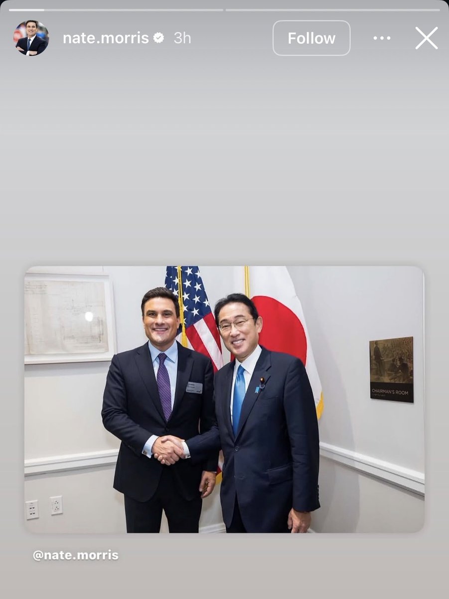 _AustinHorn's tweet photo. Nate Morris dropping some hints about his future on IG, calling back to meetings with the former president of Colombia &amp; former PM of Japan https://t.co/AjNNG6sxGC