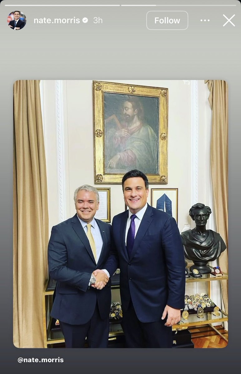 _AustinHorn's tweet photo. Nate Morris dropping some hints about his future on IG, calling back to meetings with the former president of Colombia &amp; former PM of Japan https://t.co/AjNNG6sxGC