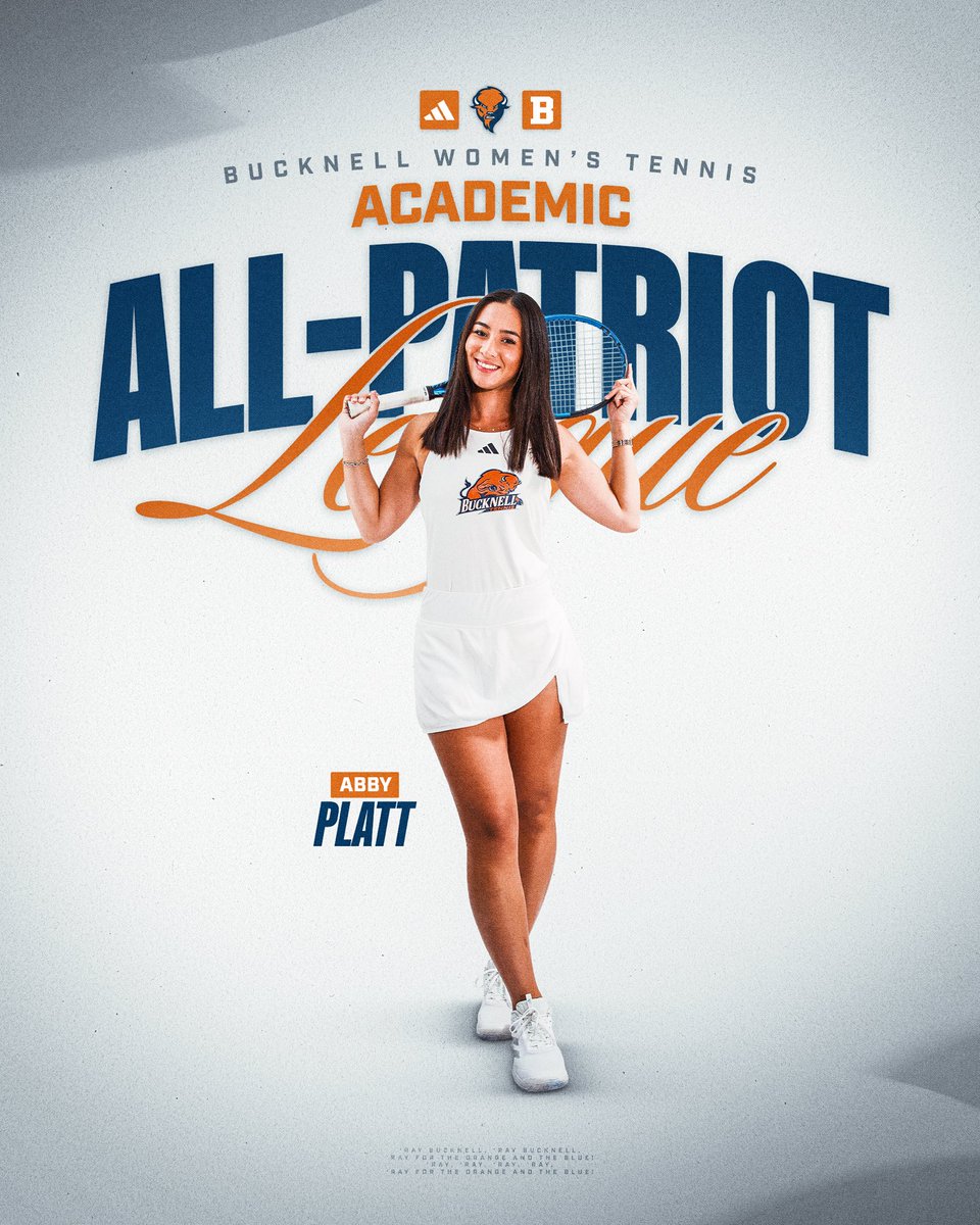 Bucknell_WTEN's tweet photo. Abby Platt has been named to the Academic All-Patriot League Team!!! #raybucknell🔶🔷🦬 https://t.co/urJsZ97rvi
