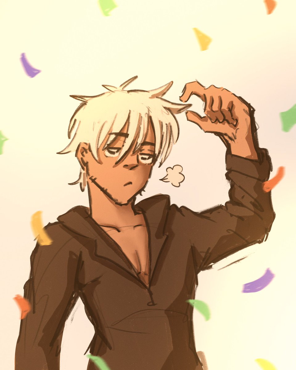 idk if this counts tbh but i love putting little hair tuffs on the back of his neck… now i feel the urge to draw fem wolfwood with a LONG mullet…